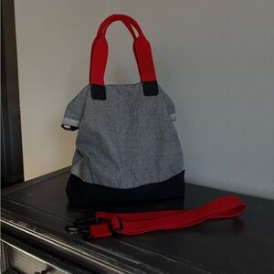 Armani Exchange Grey and Red Tote